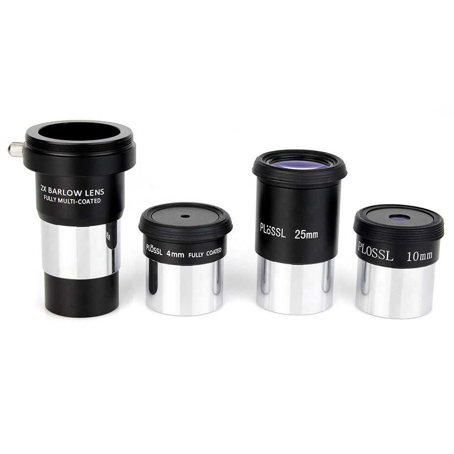 Oculare Plossl 10mm (1,25'') Per Telescopio - 4 Lenti Trattate Multistrato, Con Contenitore