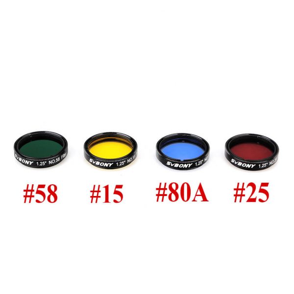 Conjunto de Filtros LRGB da Ocular de 1.25'' SV127 Acessório ideal para Detalhes Planetários