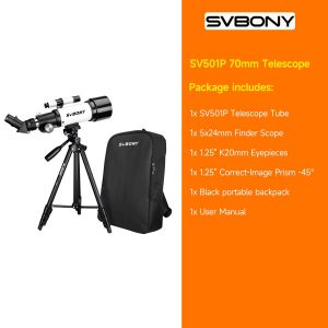Telescópio Refrator Portátil SV501P 70/400 br