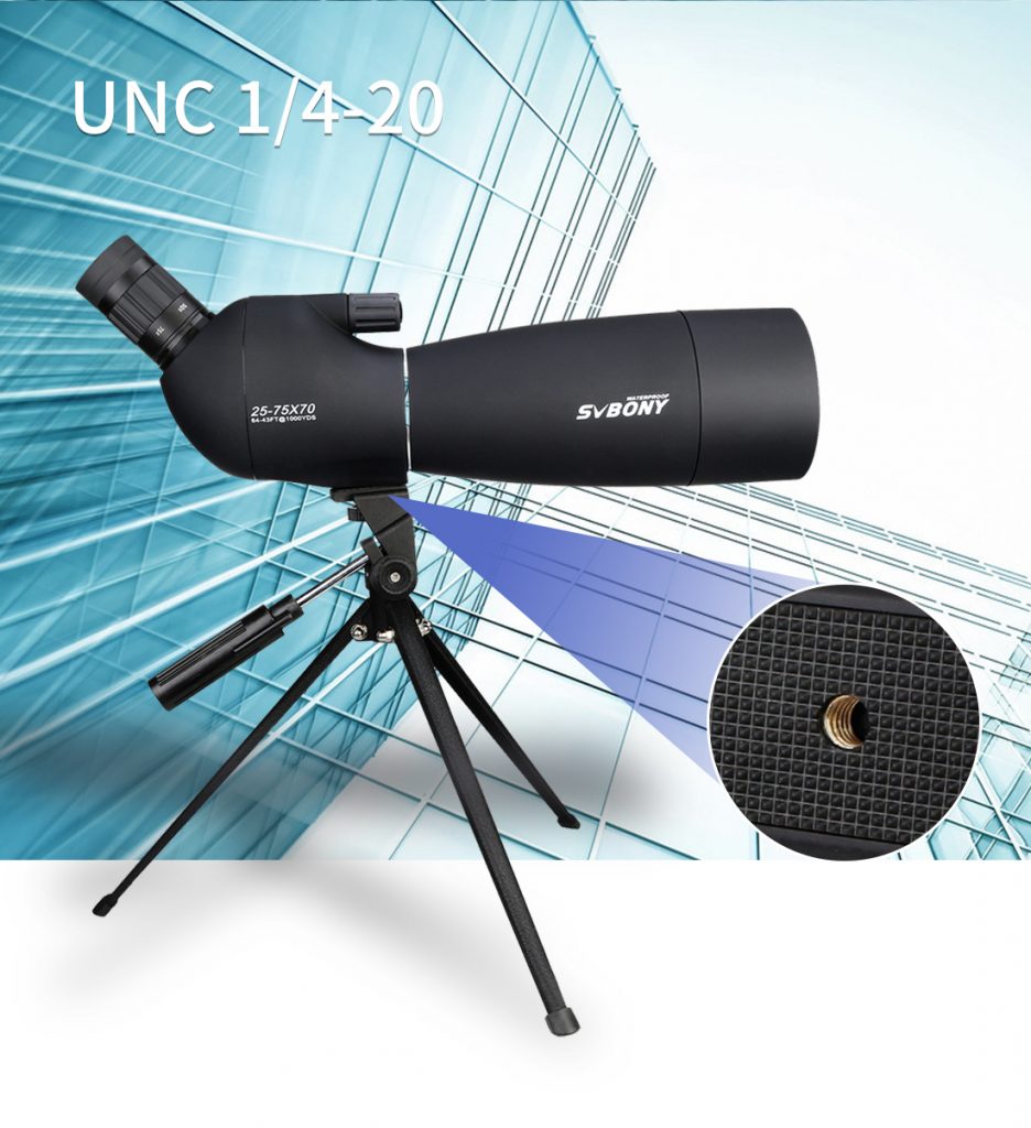 SVBONY SV28 25-75x70 Spotting Scopes, HD Spotting Scope With Tripod, Long Range Spotter Scope With Phone Adapter For Bird Watching, Hunting, Target Shooting