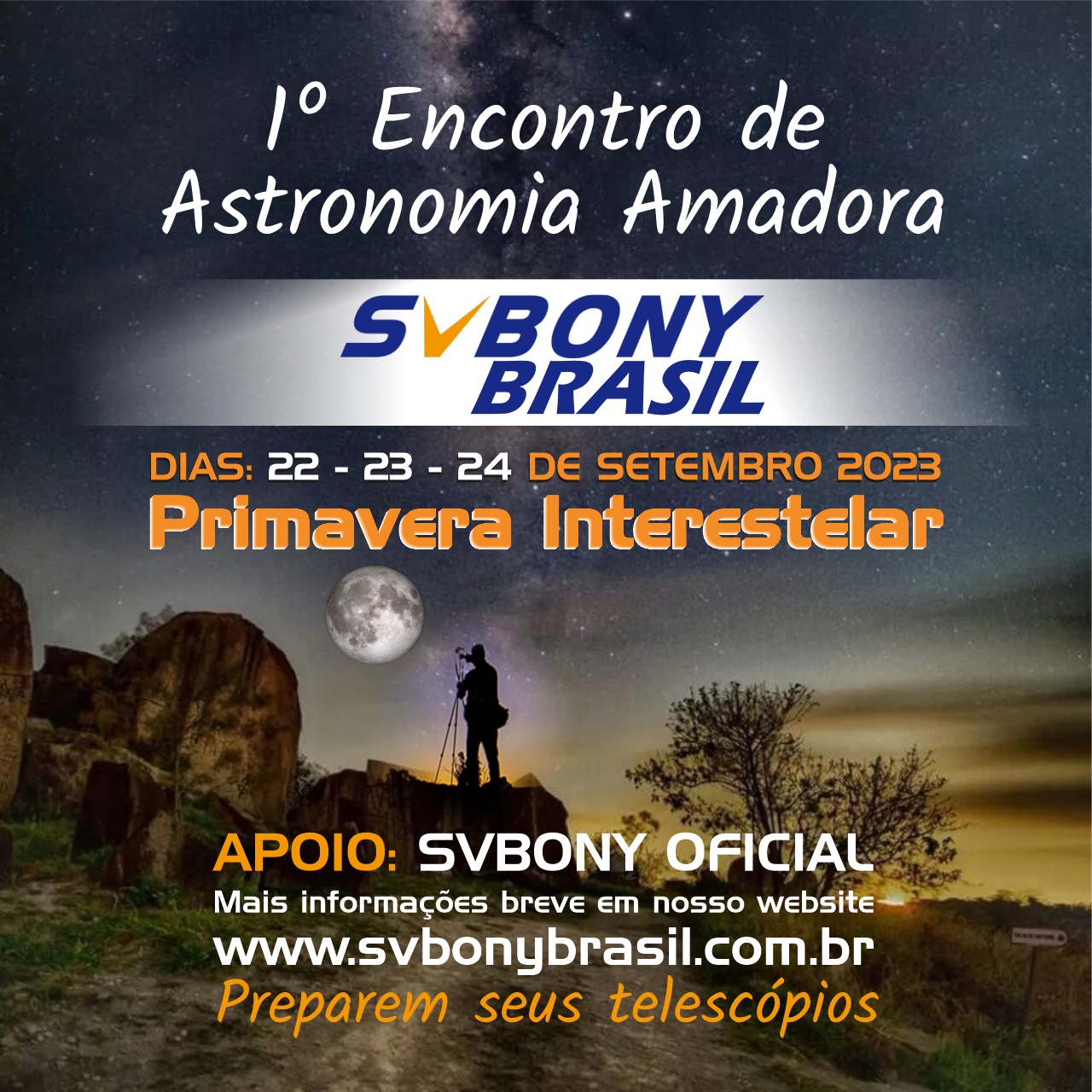 Cadastro de Partipantes do 1º Encontro de Astronomia Amadora - Primavera Interestelar