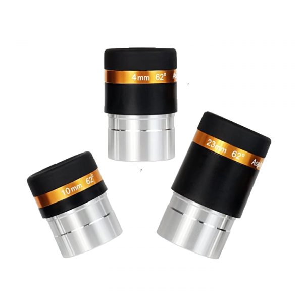 Ocular 4mm - 10mm - 23mm Grande Angular 62° Aspheric HD Totalmente Revestida 1.25" 31.7mm kit