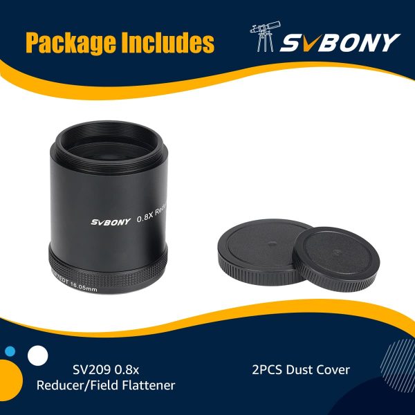 Redutor Focal - Nivelador de Campo SV209 0,8x para SV550 122mm F7 Triplet APO Refrator 6
