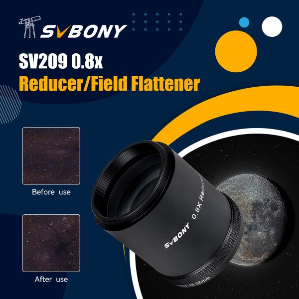 Redutor Focal - Nivelador de Campo SV209 0,8x para SV550 122mm F7 Triplet APO Refrator 7