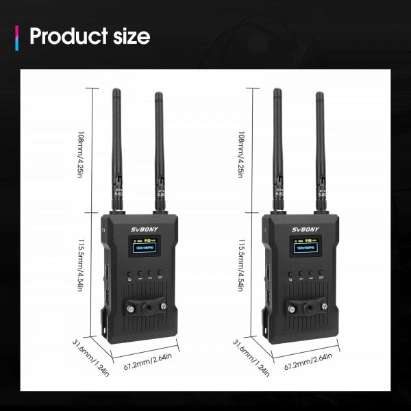 Sistema de Transmissão de Vídeo Wireless ST1 4K HDMI Alcance 984ft Latência 0,06s Foto Vídeo Cinema 3