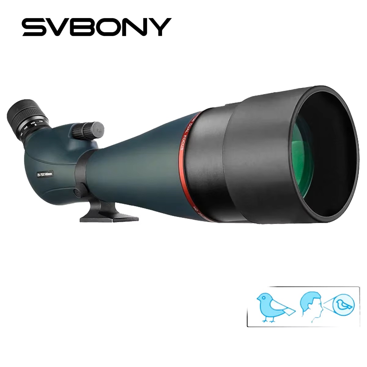 Luneta de Observação SV406P ED 20-60x80 FMC Foco Duplo