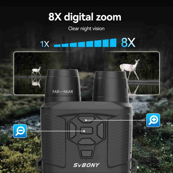 Binóculos de Visão Noturna e Diurna SA206 Infravermelhos Digitais 4K 5