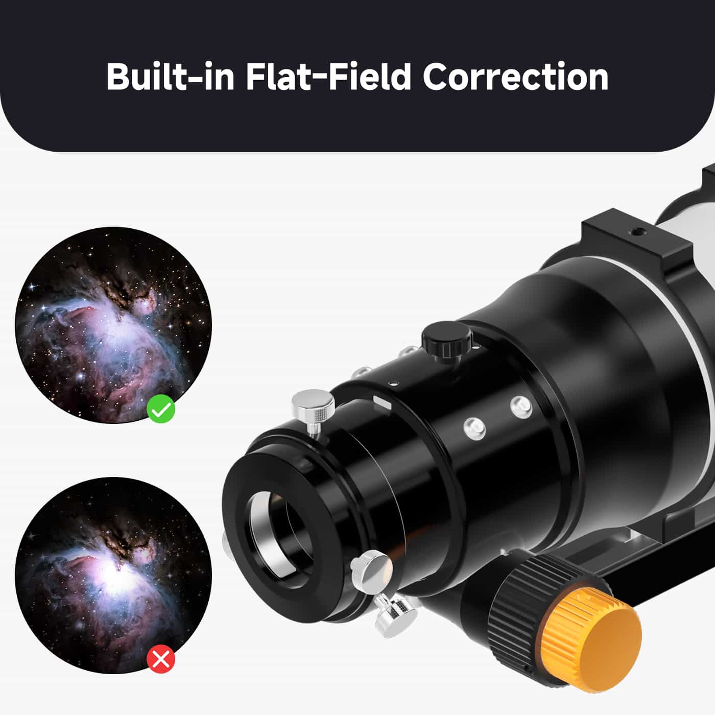 Telescópio Refrator SV503 70mm f6/78 Quadruplet ED Campo Plano 4 Elementos 8