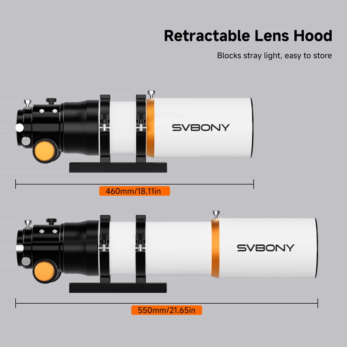 Telescópio Refrator SV503 70mm f6/78 Quadruplet ED Campo Plano 4 Elementos 2