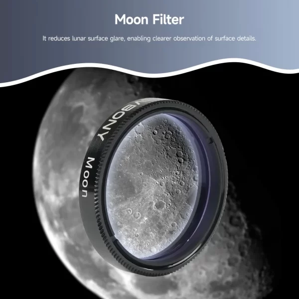 Kit SV233 7 Peças Ocular Plossl 6 e 17mm Barlow 2x Filtro lunar ND4 e Colorido 82A + Bag 5